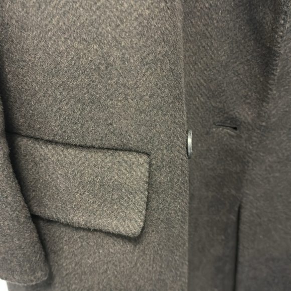 NWT Reiss Lara Wool Blend Herringbone Twill Coat in Chocolate Brown US 4 - Picture 8 of 15